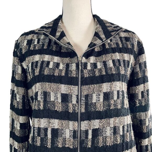 Vintage Randy Kemper Women’s Size 6 Textured Wool Zip up Jacket Made in USA - Picture 3 of 14